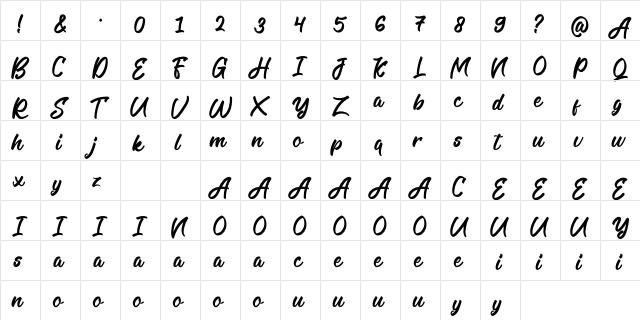 LegilatureFree Regular  glyph index