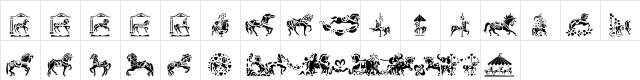 Carousel Horses Regular  glyph index