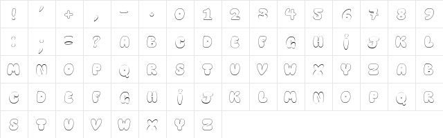 Happy brown cat Regular  glyph index