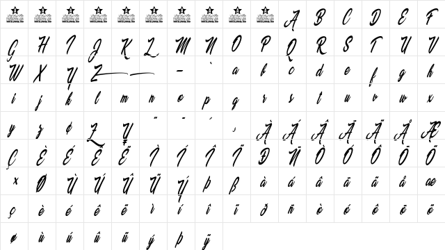 Palomita Personal Use Regular  glyph index