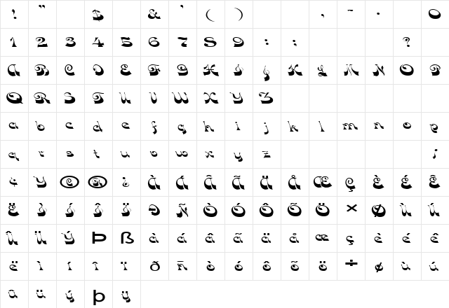 FZ JAZZY 15 EX Normal  glyph index