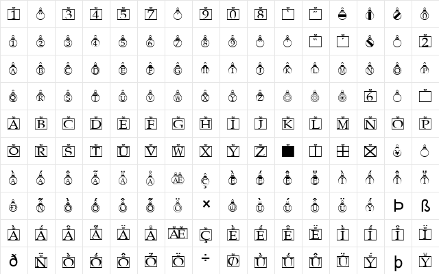 FZ BORDERS 24 Normal  glyph index