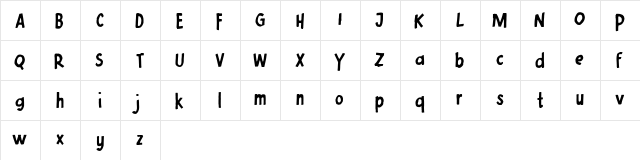 KOSMIK FREE Regular  glyph index