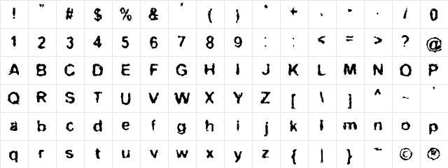 BN-NoFear Regular  glyph index