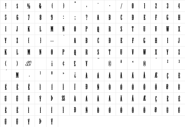 Plug SSi Regular  glyph index