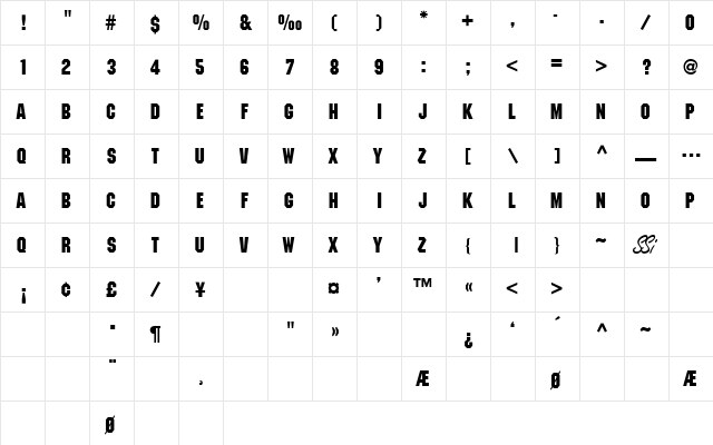 Automaton Caps Light SSi Light  glyph index