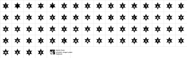 pf_Marshal_D_Orr Regular  glyph index