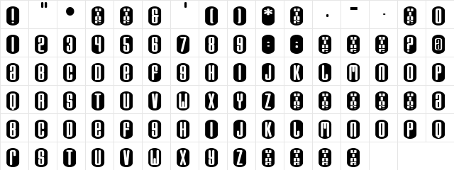 Philles Regular  glyph index