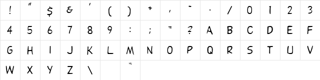 Dupuy Normal  glyph index