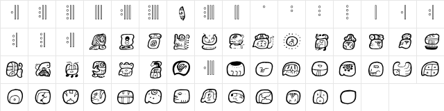 DaysCod Regular  glyph index