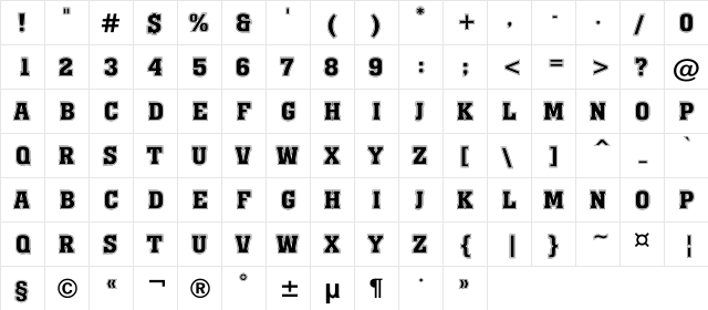 a_MonumentoTitulGr Regular  glyph index