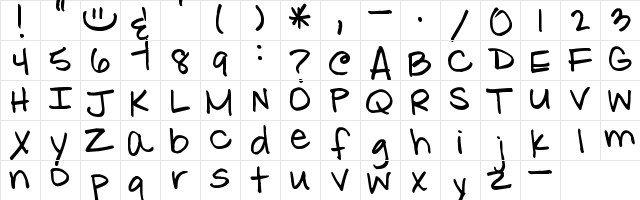 Pea Heather Regular  glyph index