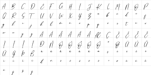 Darmogo Regular  glyph index