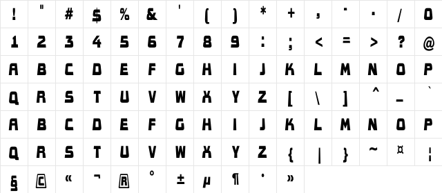 a_ConceptoTitulLdBk Regular  glyph index
