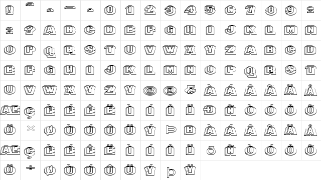 FZ UNIQUE 43 HOLLOW EX Normal  glyph index