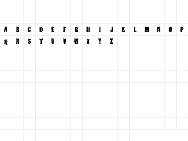 Arroyo 7 Bold  glyph index