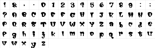 Cigarstore Regular  glyph index