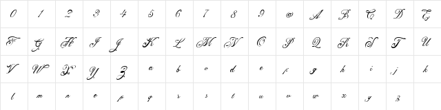 NS Champtone Script NS Champtone Script  glyph index