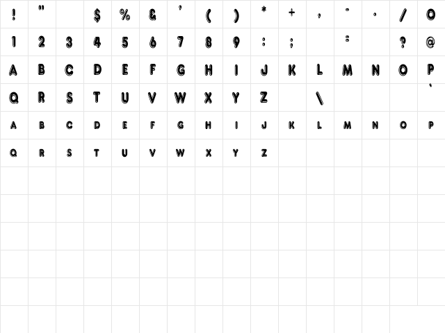 Frankfurt Cn Regular  glyph index
