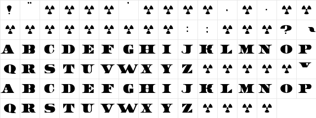 UnitedStates Normal  glyph index