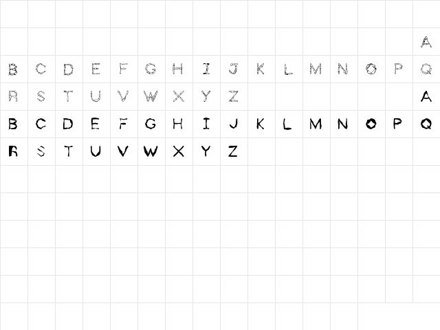 Zholly Display Regular  glyph index