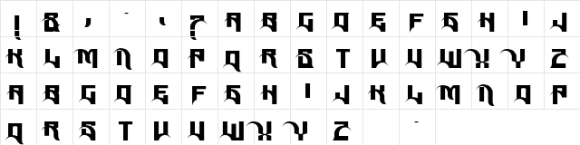 Reposed Regular  glyph index