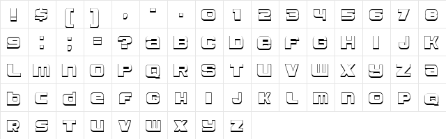 Leprosy 3D Regular  glyph index