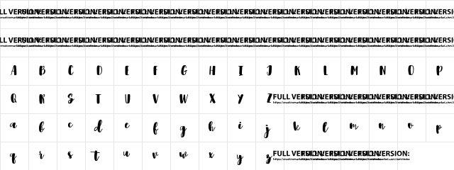Shrewdy Regular  glyph index