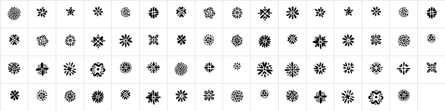 Kembang Regular  glyph index