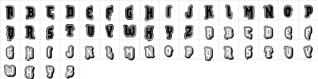 VTKS FURIOUS Regular  glyph index