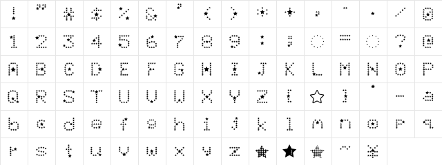 Divo Regular  glyph index