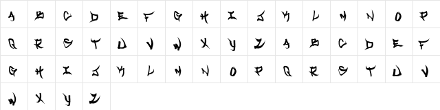 Welcome to Texas Regular  glyph index