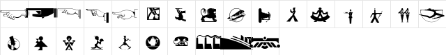 DecoDingbats1 Regular  glyph index