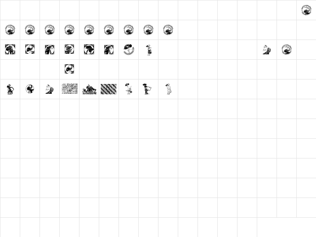 IndonesianArtsCulture Regular  glyph index