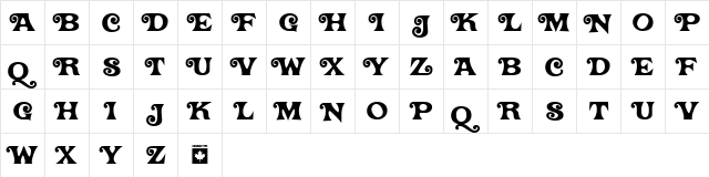 Tomato Alternates I Regular  glyph index