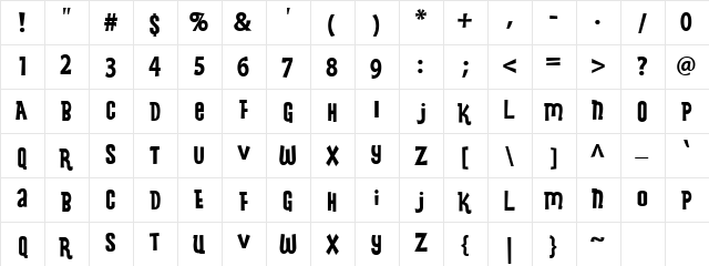 CK Surfer Regular  glyph index