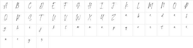 Huntington Demo Regular  glyph index