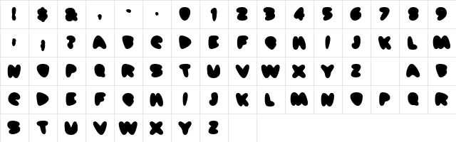 NODES Regular  glyph index