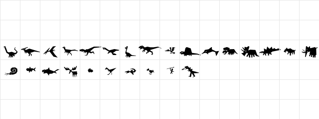 P22 Prehistoric Pals Pals  glyph index
