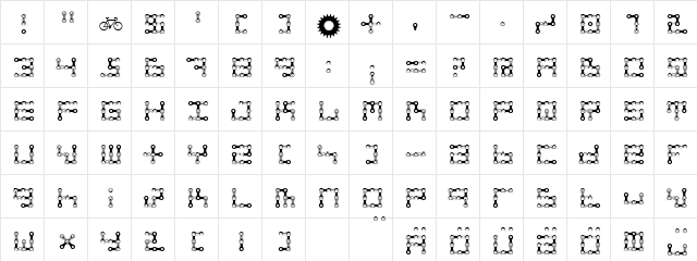 FK Chain Regular  glyph index