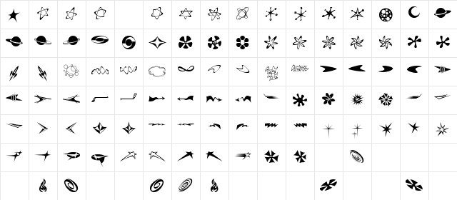 DooDads Regular  glyph index