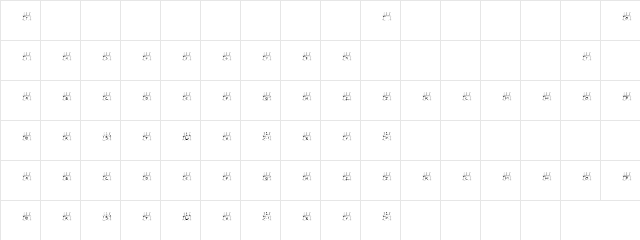 B'Day Bats Regular  glyph index
