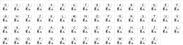 pf_dh2 Regular  glyph index