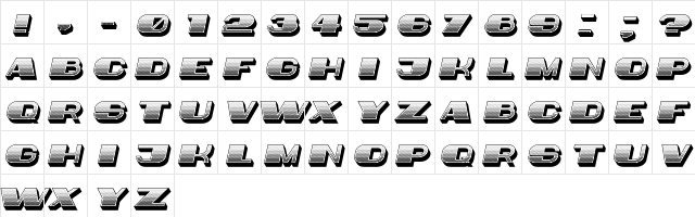 Idiot Gradient Italic  glyph index