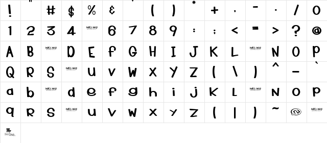 Inkling Regular  glyph index