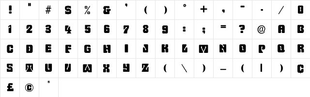 Pinochle-Normal Regular  glyph index