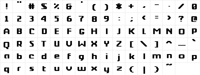 Berkelium Type Regular  glyph index