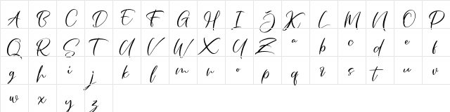 Frenchoy FREE Regular  glyph index