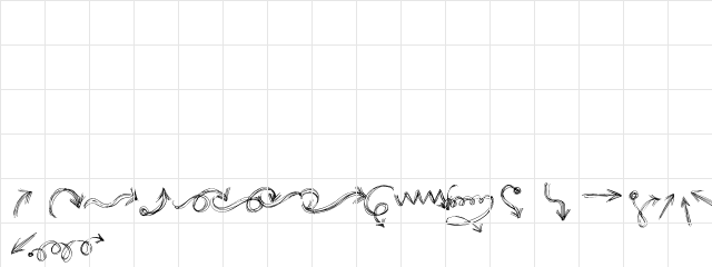 go around the books - arrows Regular  glyph index