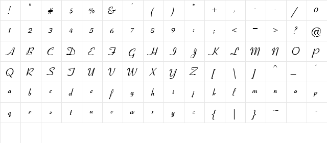 CLEAVER Regular  glyph index
